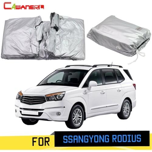 Cawanerl Full Car Cover Outdoor Sun Shade Rain Snow Scratch Protection Cover For SsangYong Rodius Stavic 2004-2019