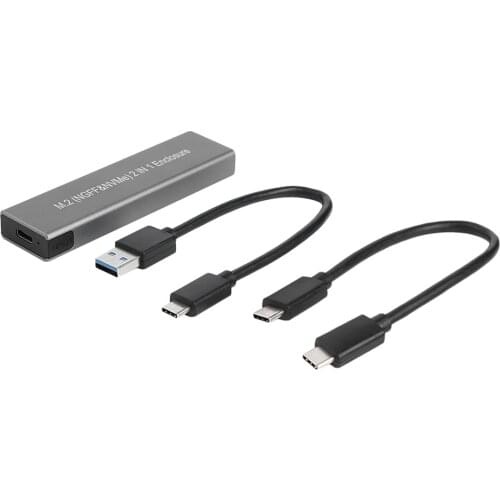 Hard Drive Disk Mobile Case USB Type C M.2 SSD NVME PCIE SATA M/B Key Enclosure Disk Case Box External Hard Disk for PC