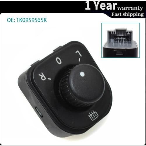 For VW CC EOS Golf V VI Jetta Passat Rabbit Tiguan Electric Adjust Master Mirror Switch Rear View Control Knob 1K0959565K