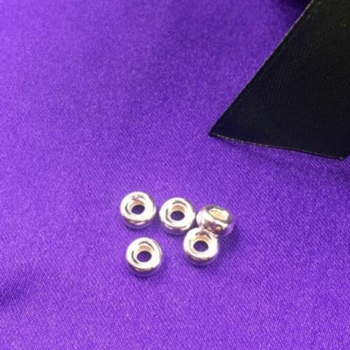 " Fake One Penalty Ten " 24Pcs=5g/Pack 5.5MM 925 Sterling Silver Jewelry Spacers Beads Jewelry Accessories