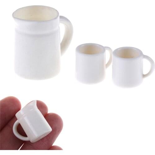 1pcs Cute Plactic Coffee Tea Cups 1/12 Dollhouse Miniature Kitchen Cups Set Dollhouse Kitchenware for Children Kid Kitchen Toys