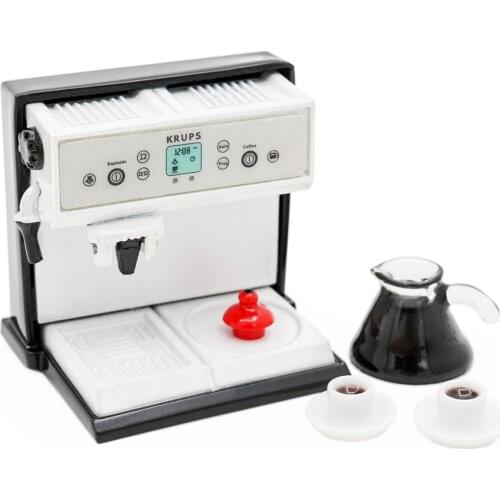 Odoria 1:12 Miniature Coffee Machine with Pot and 2 Cups Dollhouse Kitchen Accessories