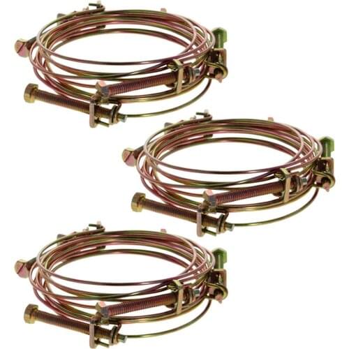 MroMax Double Steel Wire Strong Clamp Iron Inner Diameter 85/90/95/100/110mm Galvanized Thickness 2.2mm Screw Length 6*50/6*60mm