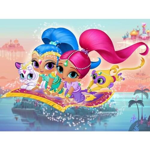 Full Square Drill 5D Diy Diamond Painting set cartoon sister Embroidery Cross Stitch Kits Mosaic Christmas giftZP-2324