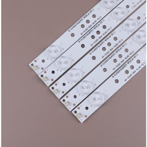 New 5 PCS/set 10LED(3V) 842.5mm LED backlight strip for 43PUK4900 43OUH6101 43PFT4131 GJ-2K15-430-D510-17.8MM-V4 43PUT4900