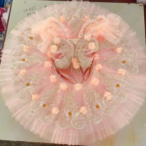Peach Pink Ballet Clothes Tutus For Girls Kids Swan Lake Tutu Girl Ballerina Costumes Performance Sleeping Beauty Ballet Dress