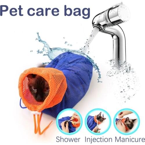 Pet Bath Artifa Mesh Cat Grooming Bath Bag Cat Washing Bags For Pet Bathing Nail Trimming Injecting Anti Scratch Bite Restraint