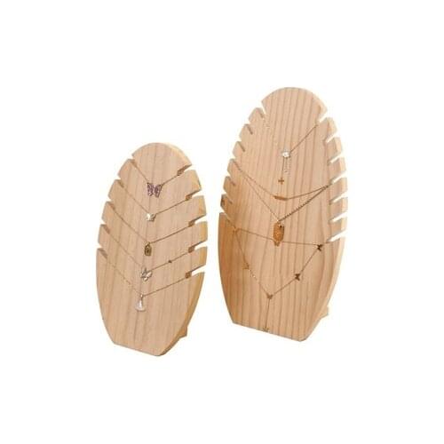 Detachable Wooden Necklace Pendant Jewelry Display Hanging Board Chain Bracelet Organizer Shelf Storage Holder