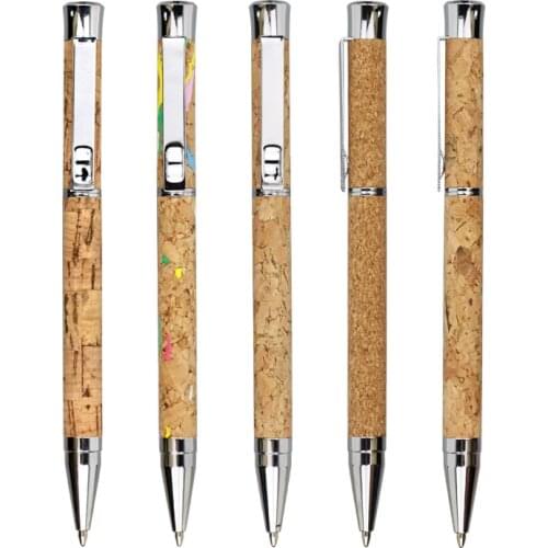 1pcs Random Creative Cork Ballpoint Pen Luxurious Business Office Gift Signing Pens Fashion Learning Reward Writing Pen