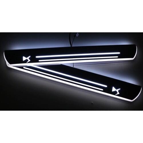 SNCN LED Car Scuff Plate Trim Pedal Door Sill Pathway Moving Welcome Light For Citroen DS5 2015 2016 2017 2018 Accessories