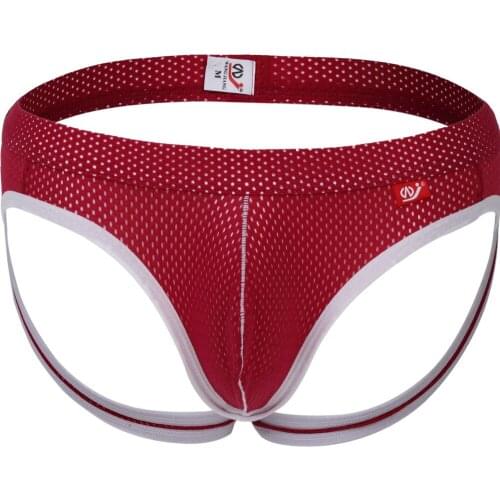 New Hot Mens Jockstrap Mens Mesh Jock Strap Thongs G-Strings Sexy Underwear Men Man Male Briefs Low Rise Bulge Pouch Boy Shorts