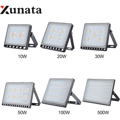 10W 20W 30W 50W 100W 150W 200W 300W 500W AC220V Ultrathin LED FloodLight IP65 LED Spotlight Refletor Outdoor Lighting Wall Lamp