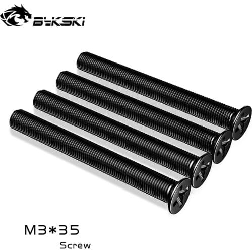 Bykski M3x35/M3x30/M3x6 Water Cooling Radiator Mounting Screws,Water Cooling Fittings 12pcs/lot