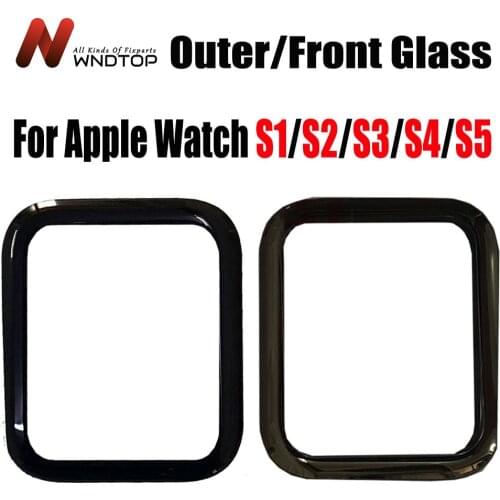 For Apple Watch Series 1 2 3 4 5 6 Outer Glass Lens Front Glass screen Panel Replacement For Watch Series 1 2 3 4 5 Front Glass