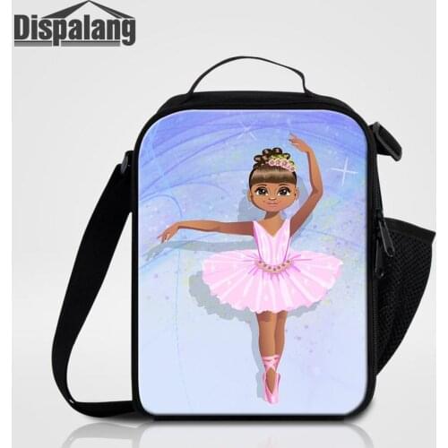 Women Small Outdoor Food Lunch Bags Cute Ballet Yoga Print Cooler Bag For Girls Portable Thermal School Lunch Box Drop Shipping