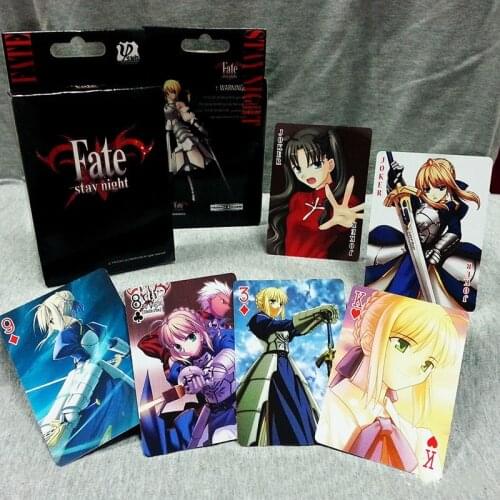 1 set Anime Fate stay Night Toys Poker Saber lily Character Game Collection Card toys