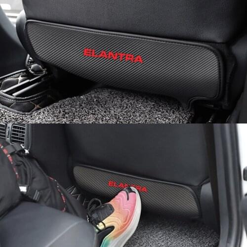 1pcs Car Seat Back Anti-Kick Cushion Pad Rear Seat Passenger Anti-Dirty Kick Pad for Hyundai ELANTRA Accessories