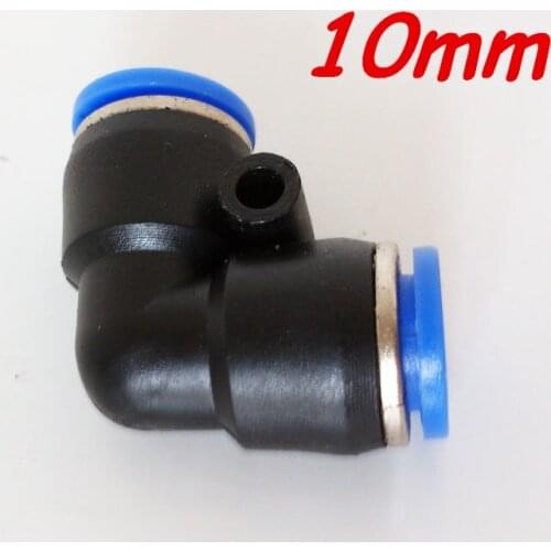 10Pcs 10mm ID Pneumatic Connectors Push in Elbow Fitting Equal L PV10