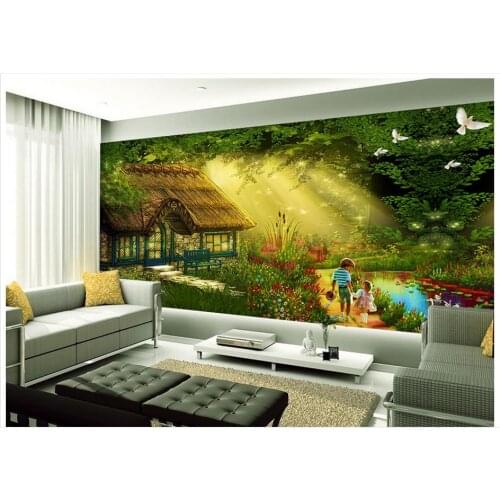 3d photo wallpaper 3d murals wallpaper for walls 3 d Dream xanadu villa landscape setting wall decoration bedroom wallpaper