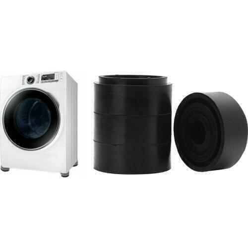 4 Washing Machine Pads Stackable Feet Mats Anti Vibration Washer Dryer Heighten Pad Leg Protector Anti Slip Rubber Foot End Caps