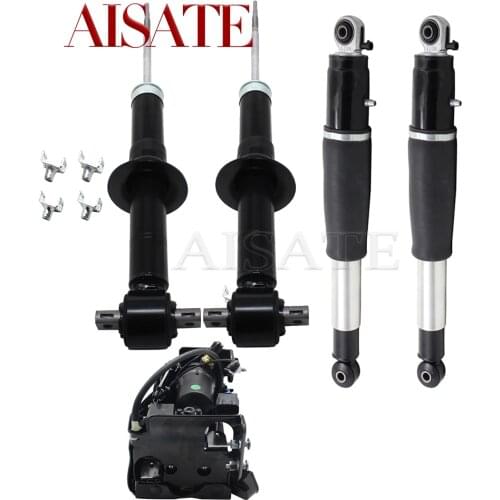 For Cadillac Escalade Chevrolet Avalanche GMC 2015-2019 4Pcs Front & Rear Shock Struts + 1PCS Air Compressor Pump 15254590