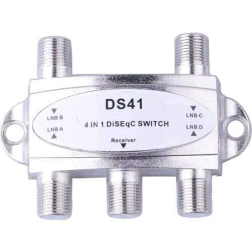 4x1 DiSEqC Switch Flat LNB Switch Satellite Antenna DiSEqC Receiver TV Tuner Switch for TV Satellite Receiver