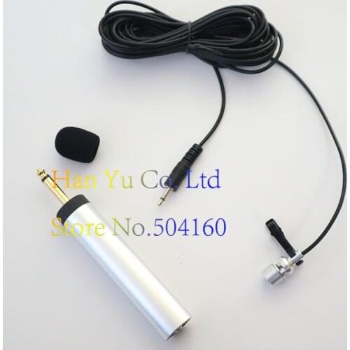 6m cable Portable Cable Electret Capacitor Microphone Zipper Lavalier Microphone Musical Guitar Violin Saxophone Speaker