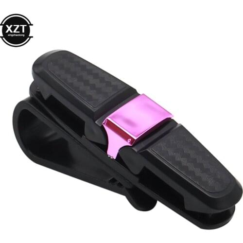 Auto Sun Visor Glasses Holder Sunglasses Clip Card Holder Eyeglasses Car Interior Accessories Glasses Case