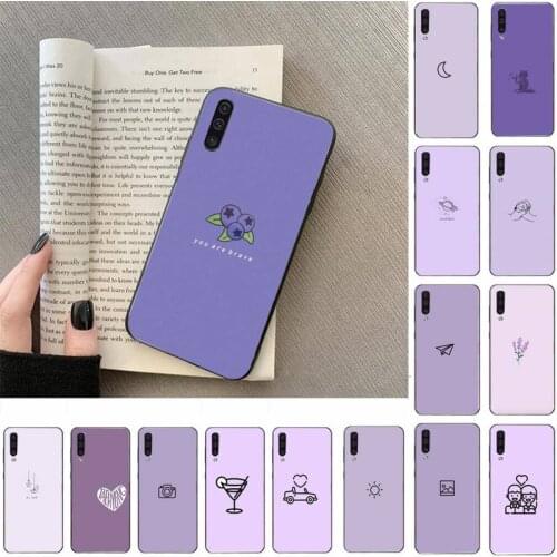 Purple background pattern Phone Case For Samsung Galaxy a50 A30S A50S a71 70 a10 case samsung a51 case