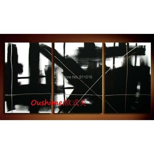 Black Abstract Painting Hand Painted Wall Paintings Home Decor Modern Oil Painting On Canvas Group Of Pictures For Living Room