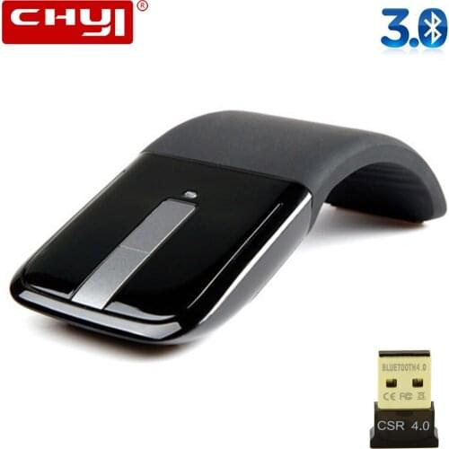 CHYI Bluetooth 4.0 Folding Mouse Microsoft Arc Touch Ergonomic 1200DPI Adapter For Laptop