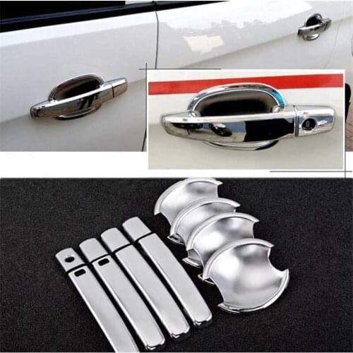 Non-Rusty Chrome Door Handle Bowl Cover Cup Overlay Trim For Chevrolet Sail3 2015