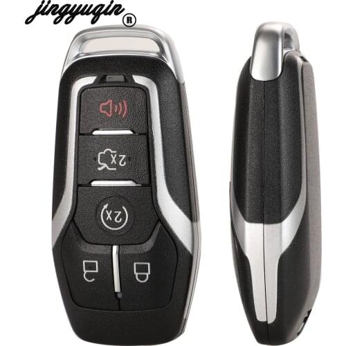 Jinyuqin Smart remote key case 5 button for Ford Edge Explorer Fusion 2015-2017 M3N-A2C31243300 car Key Remtekey Uncut Blade