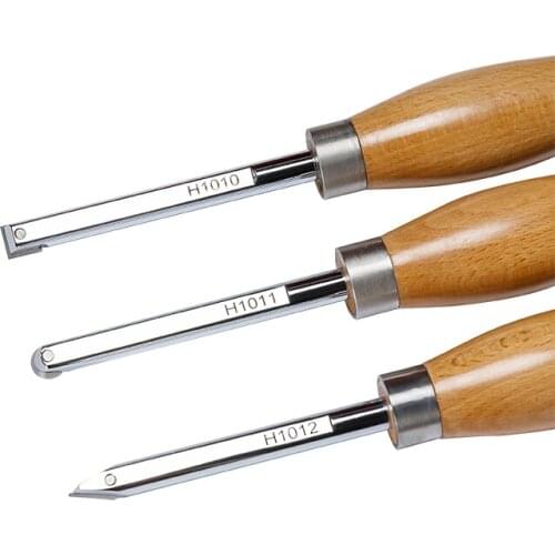 3 piece set rubber handle woodworking knife, abandoned tool, wooden rotary knife