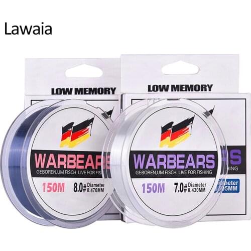 Lawaia Nylon Fishing Line 150m Super Strong Nylon Line Imported Raw Silk Strong Pull Taiwan Fishing Lines Fishing Gears Supplies