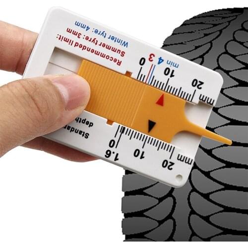 Portable Plastic tread ruler 0-20mm Auto Car Tyre Tread Depthometer Depth Indicator Gauge Motorcycle Wheel Measure Tool