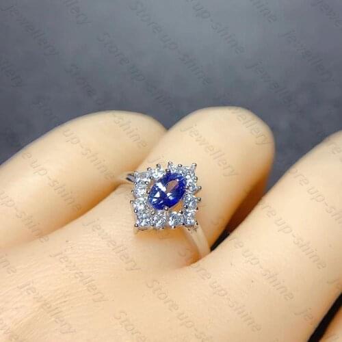 Best selling style natural sapphire ring 925 silver womens ring classic atmosphere fashion elegant style