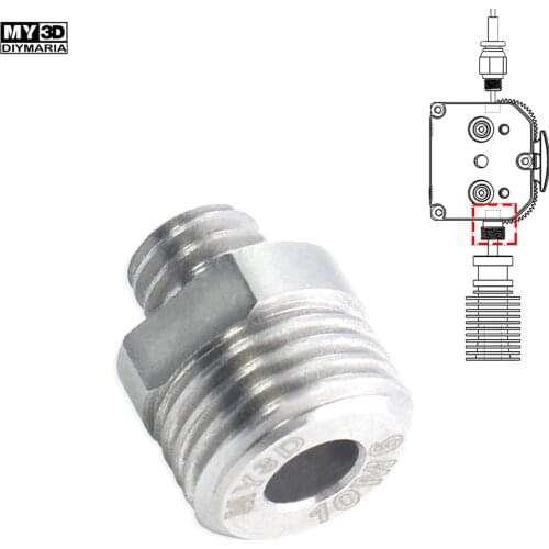 Stainless Steel Material M10-M6 Suitable For Extruder OMG V2 E3D V6 Threaded Heat Pipe Conversion And Docking Adapter