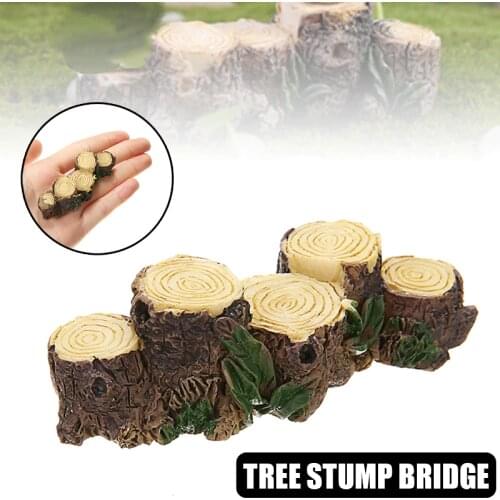1pc Miniature Garden Ornament Miniature Garden Tree Bridge Ornament Micro FLowers Plants Gardaen Decorations