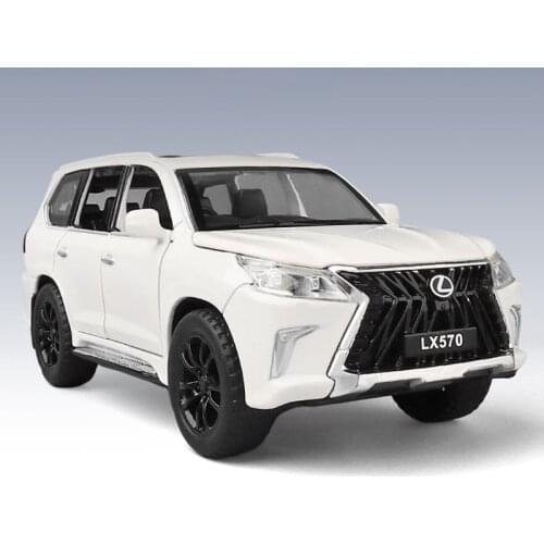 1/32 Alloy Metal LEXUS LX570 SUV Model Toy Car Simulation Sound Light Pull Back Diecasts & Toys Vehicle For Childrens Gift