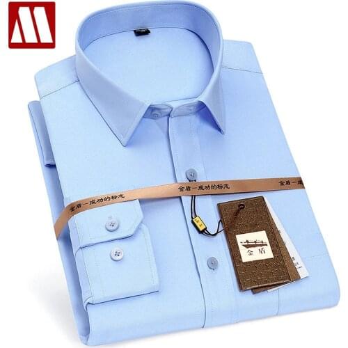 Shirts Men Long Sleeve Unpressed Spring Professional Formal Dress Business Slim Pure White Shirt Factory Plus Size