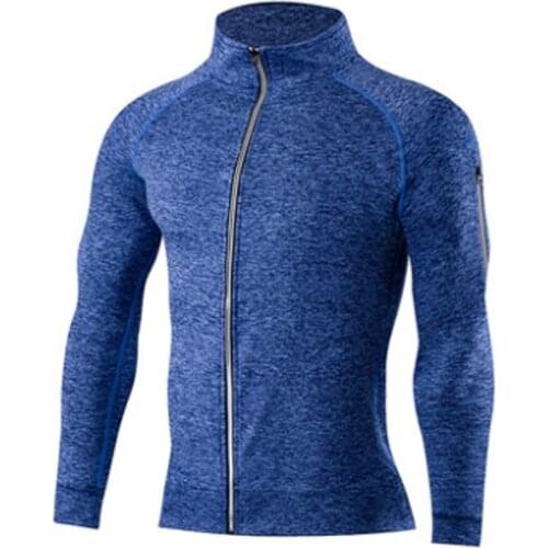 Men Running Jacket Sports Top Fitness Long Sleeves Hooded Tights For Men Gym Soccer Basketball Outdoor Training Outfits Jogging