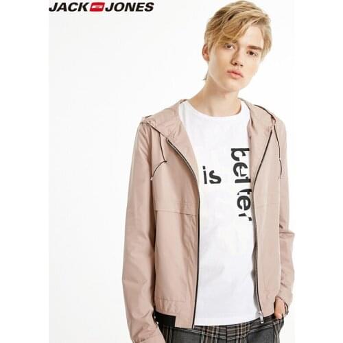 Jack Jones mens casual waterproof Hooded Jacket| 219121547