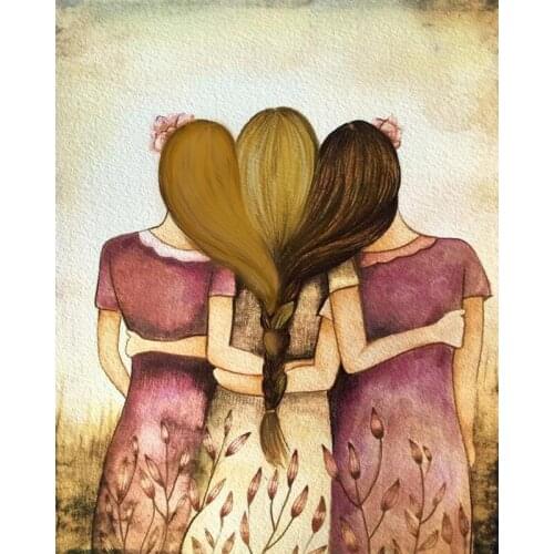 Be together forever, good best friend Diamond Embroidery Full Round 5D Diy Kit Diamond Painting Cross Stitch
