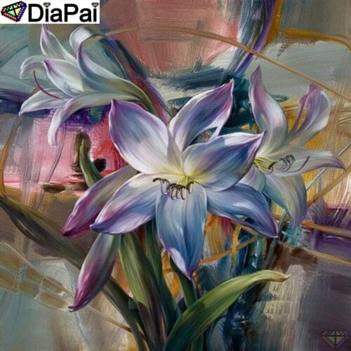 DIAPAI Diamond Painting Cross Stitch "Flower landscape" 5D DIY Diamond Embroidery Full Square/round Rhinestone Of Picture A26359