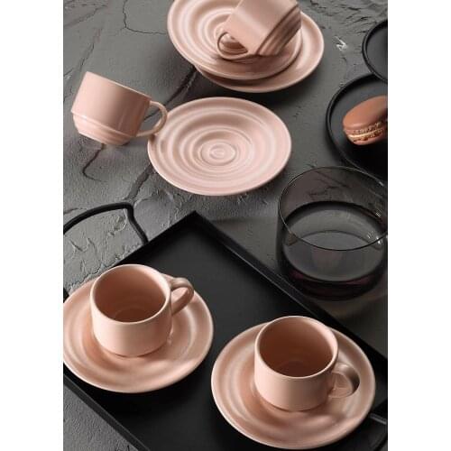 12 Pcs Coffee Espresso Porcelain With Plate Set Mug Tea Cup Gift Ideas Turkish Coffee Home Decoration Kitchen House