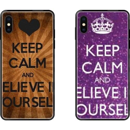 For Redmi Note 4 5 5A 6 7 8 8T 9 9S Pro Max Black Soft TPU 2020 New Arrival Keep Calm And Believe Yourself Filles