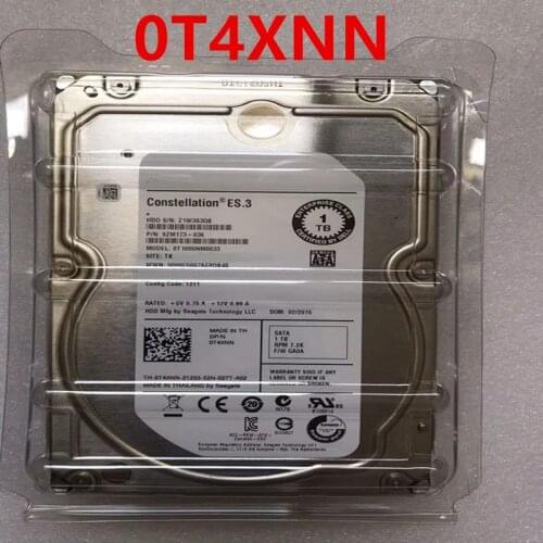 New Original HDD For Dell 1TB 3.5" SATA 128MB 7200RPM For Internal HDD For Enterprise Class HDD For 0T4XNN T4XNN ST1000NM0033