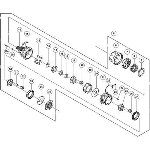 Genuine GEAR BOX ASS'Y for Hitachi 334430 DS18DSDL DS18DL2 DS14DSDL DS14DL2 Cordless Driver Drill Parts