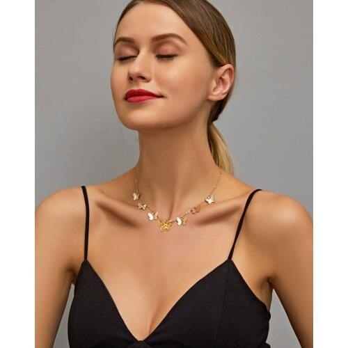 Butterfly Necklace Best Friend Necklace One Piece Fashion BFF Necklaces For Women Birthday Gifts Choker Necklace naszyjnik